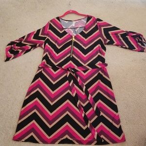 Chevron patterned dress